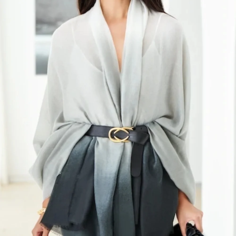 Cushnie Carly Gray Ombre Scarf From Curateur